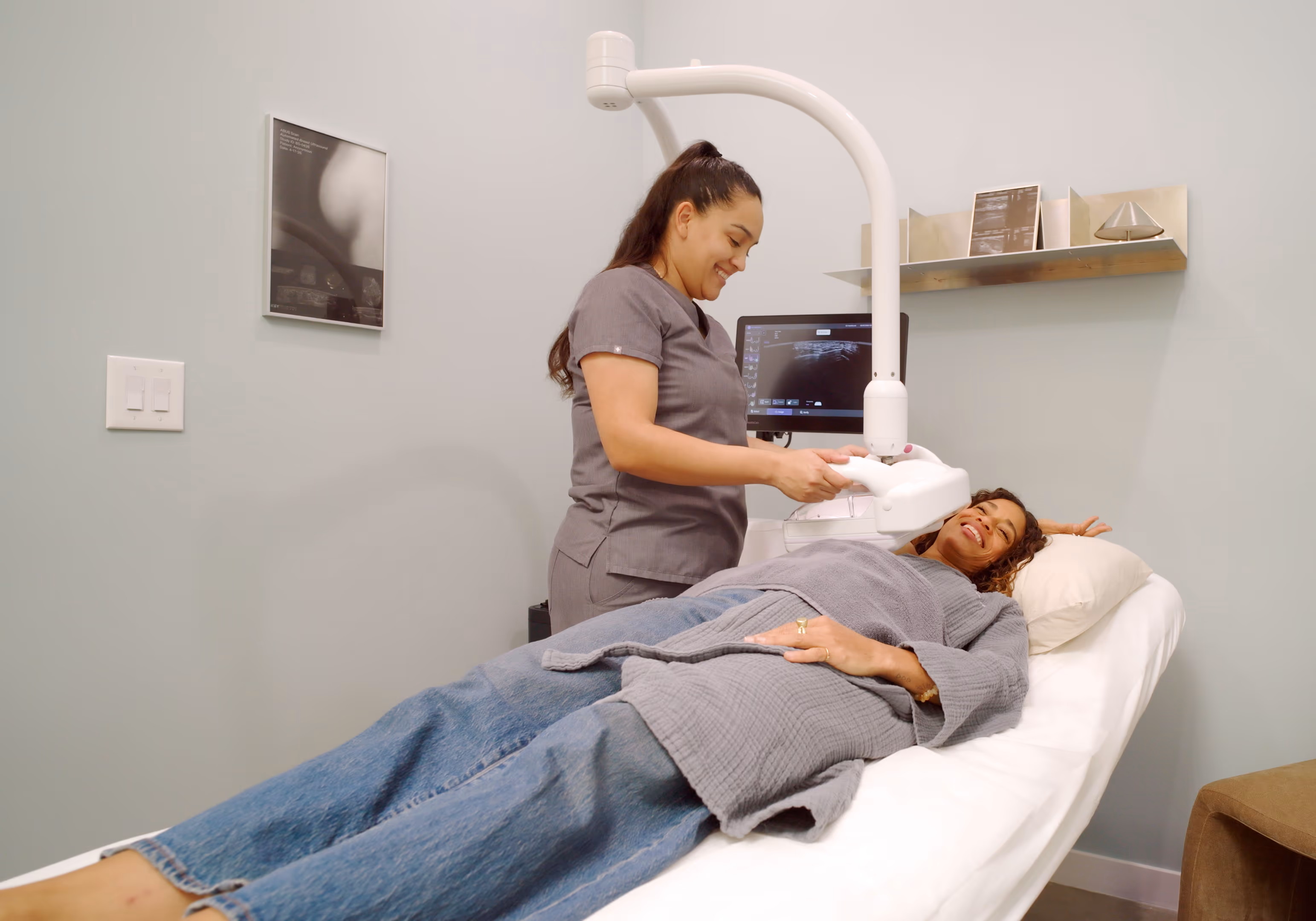 A BeSound screening ultrasound in progress